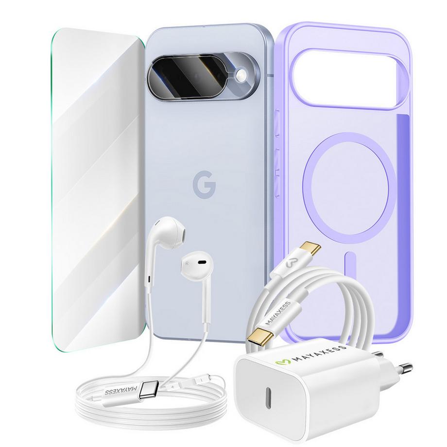 Kit Smart per Pixel 10 Cover, Vetro Protettivo, Caricatori, Auricolari (6 pezzi)