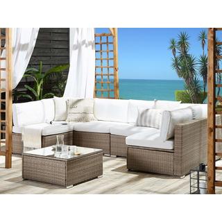 Beliani Salotto da giardino en Rattan sintetico Classico BELVEDERE  