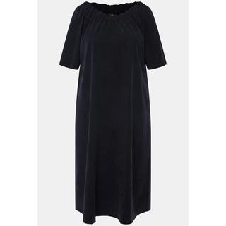 Ulla Popken  Robe midi en modal. Manches courtes et décolleté Carmen. Silhouette en A. 