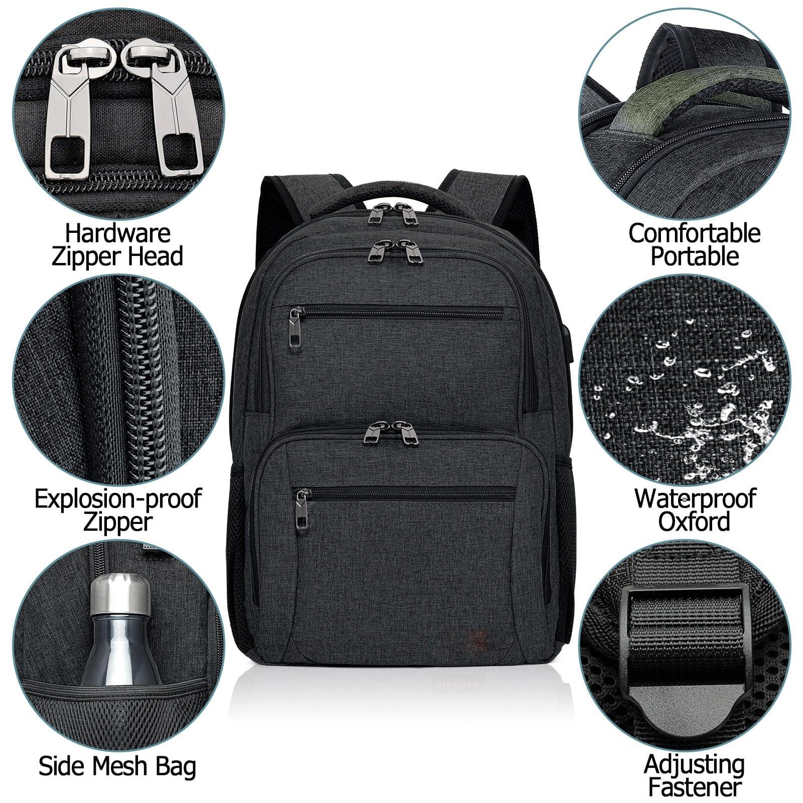 Only-bags.store Sac à dos, sac à dos scolaire imperméable pour ordinateur portable avec port de charge USB, sac à dos de voyage et de randonnée  