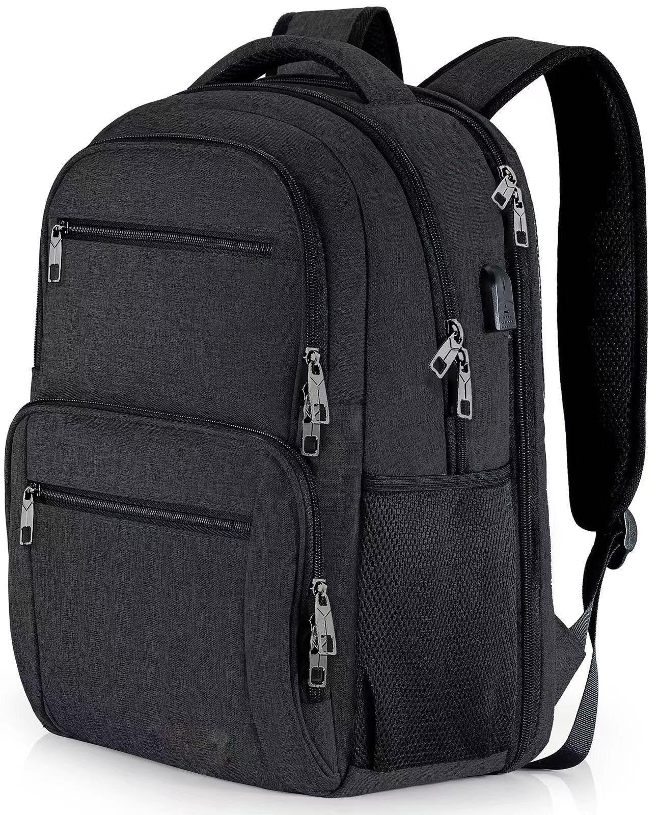Only-bags.store Sac à dos, sac à dos scolaire imperméable pour ordinateur portable avec port de charge USB, sac à dos de voyage et de randonnée  