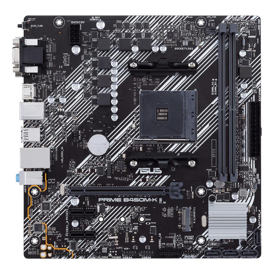 ASUS  Prime B450M-K II AMD B450 Sockel AM4 micro ATX 