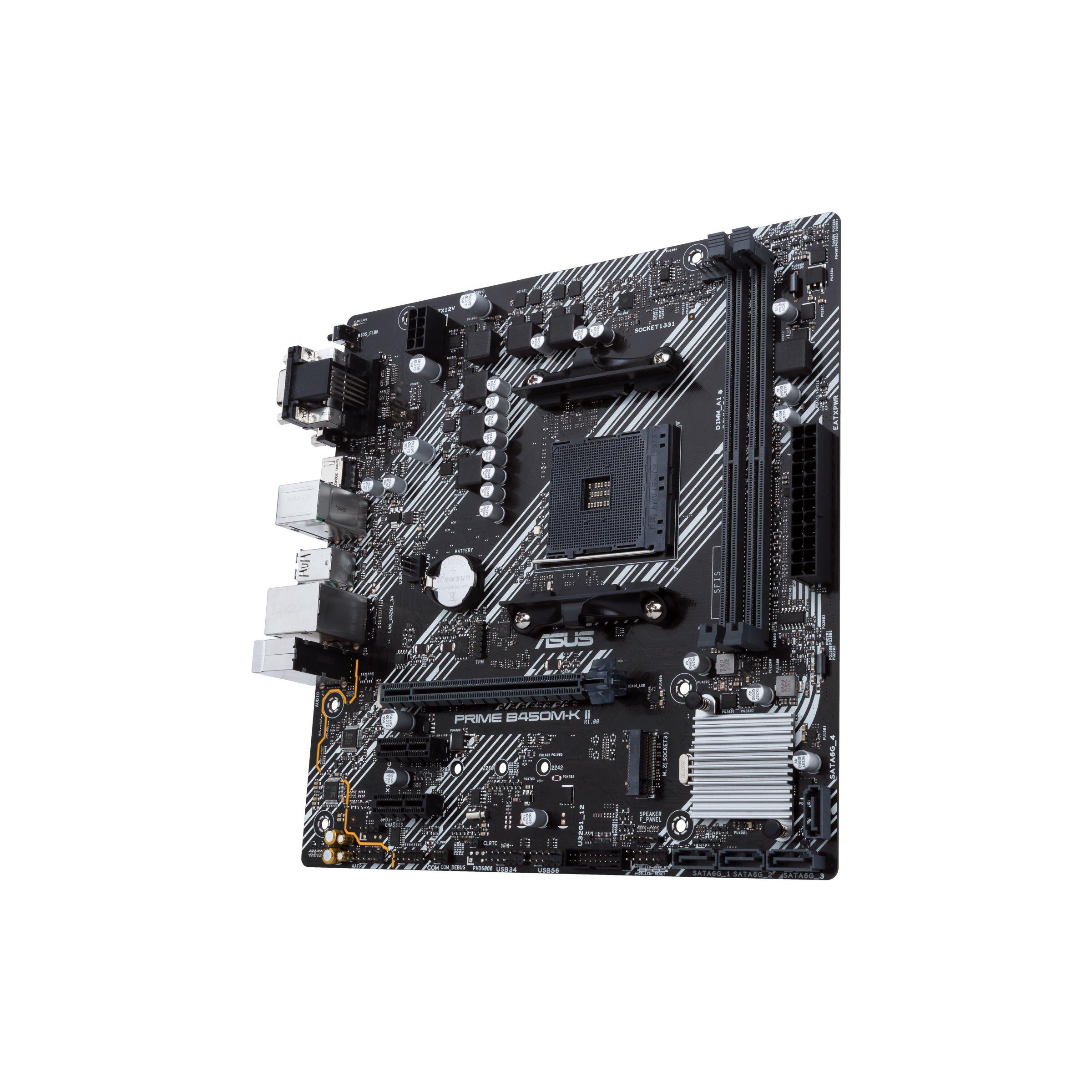 ASUS  Prime B450M-K II AMD B450 Emplacement AM4 micro ATX 