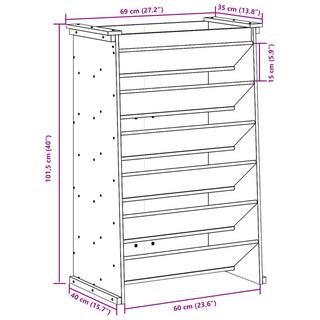 VidaXL Jardinière d'herbes bois de pin  