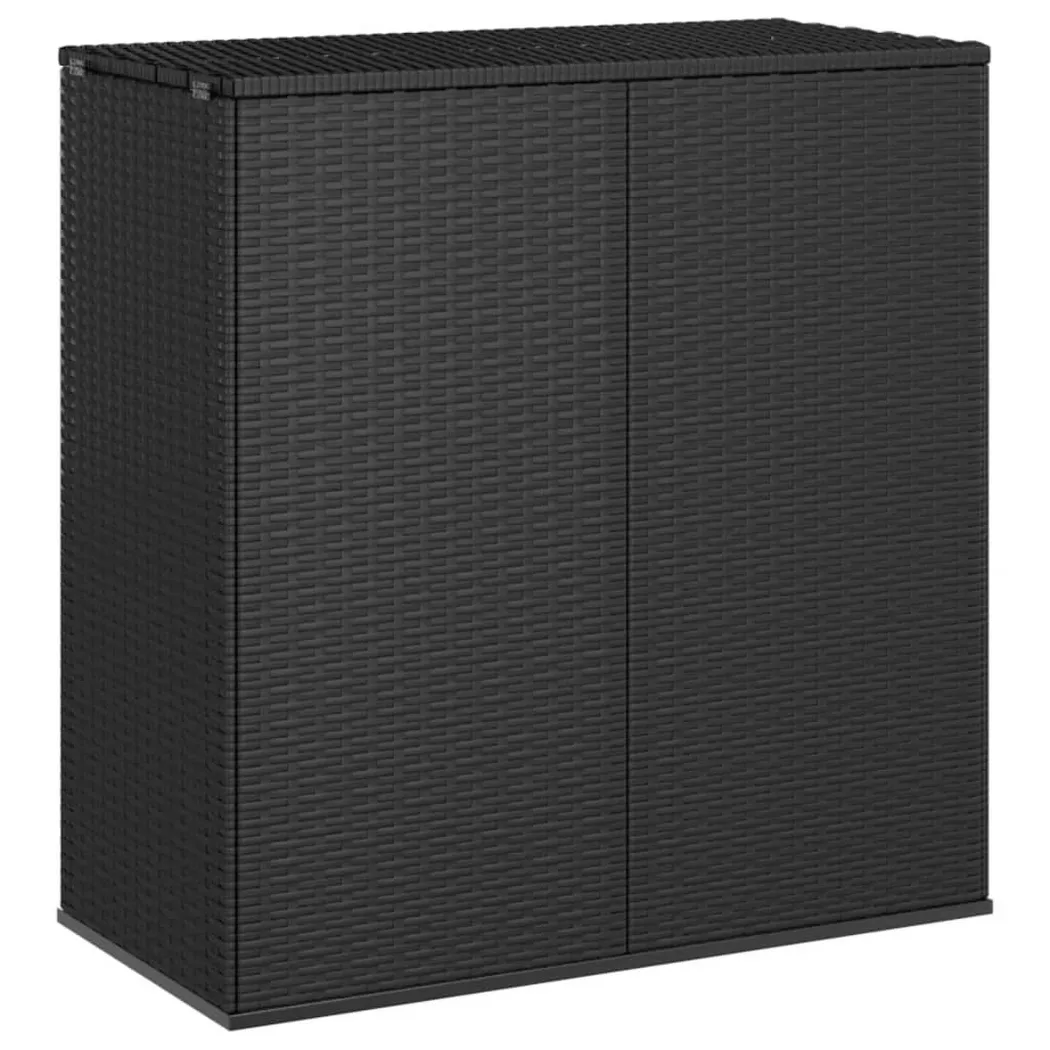 VidaXL - Boîte à coussins rotin synthétique, One Size, Noir