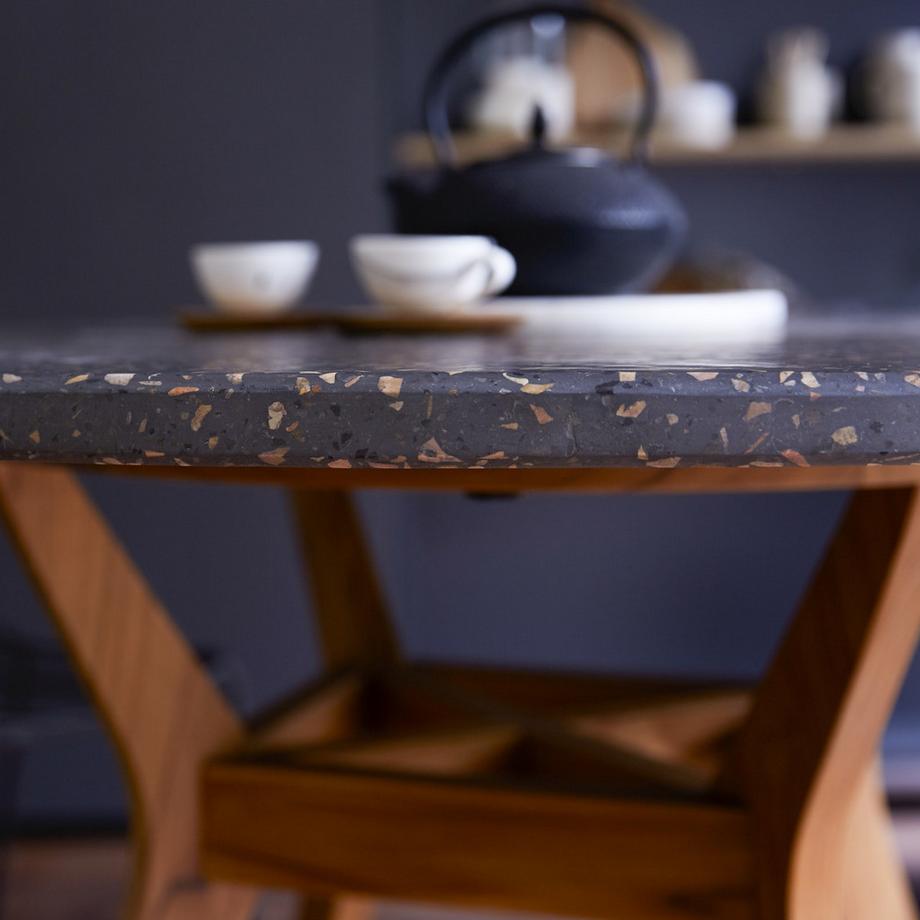 Tikamoon Table en teck massif et terrazzo 6 pers. Juno  