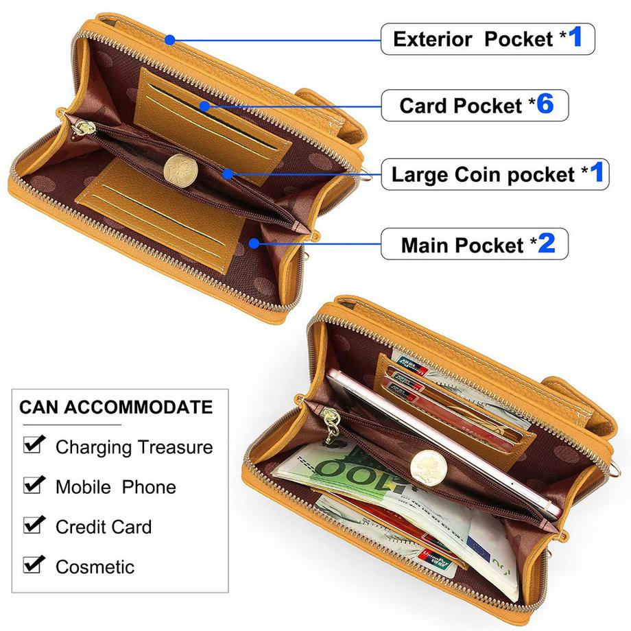 Only-bags.store Sac à bandoulière Handy avec portefeuille en cuir PU  