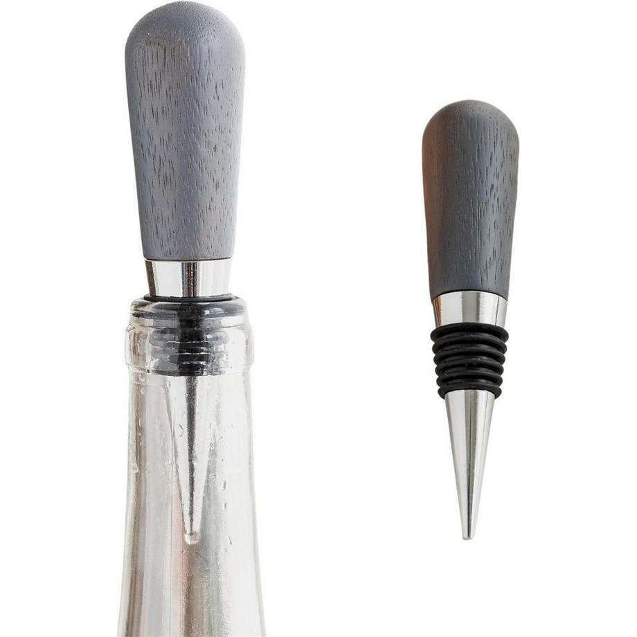 Bouchon de bouteille de vin acacia gris