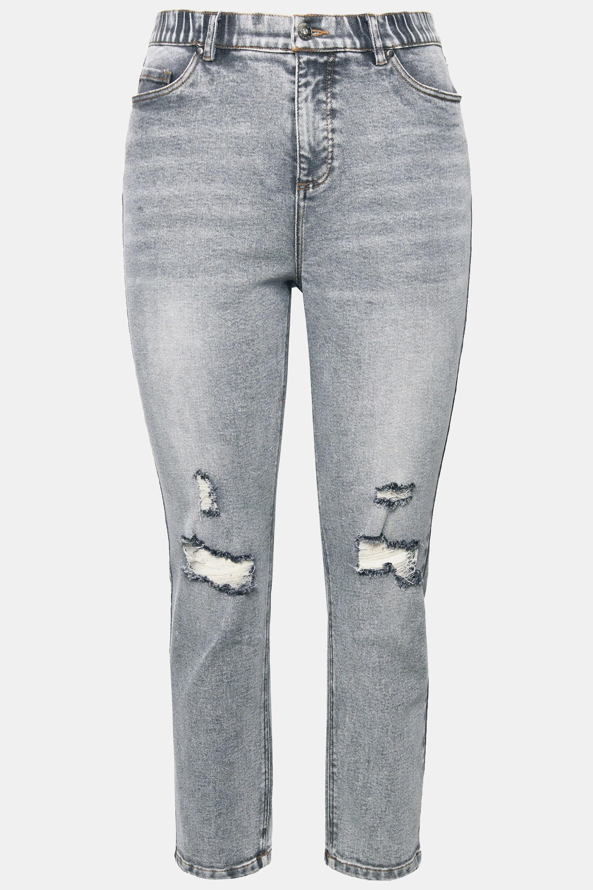 Studio Untold  Mom-Jeans, Wide Legs, 5-Pocket, destroyed 