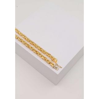 MUAU Schmuck  Bracelet Königskette klassisch Gelbgold 750, 22cm, 4mm 