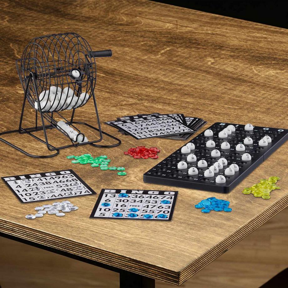 B2X  Bingo-Spiel mit Lotterietrommel 