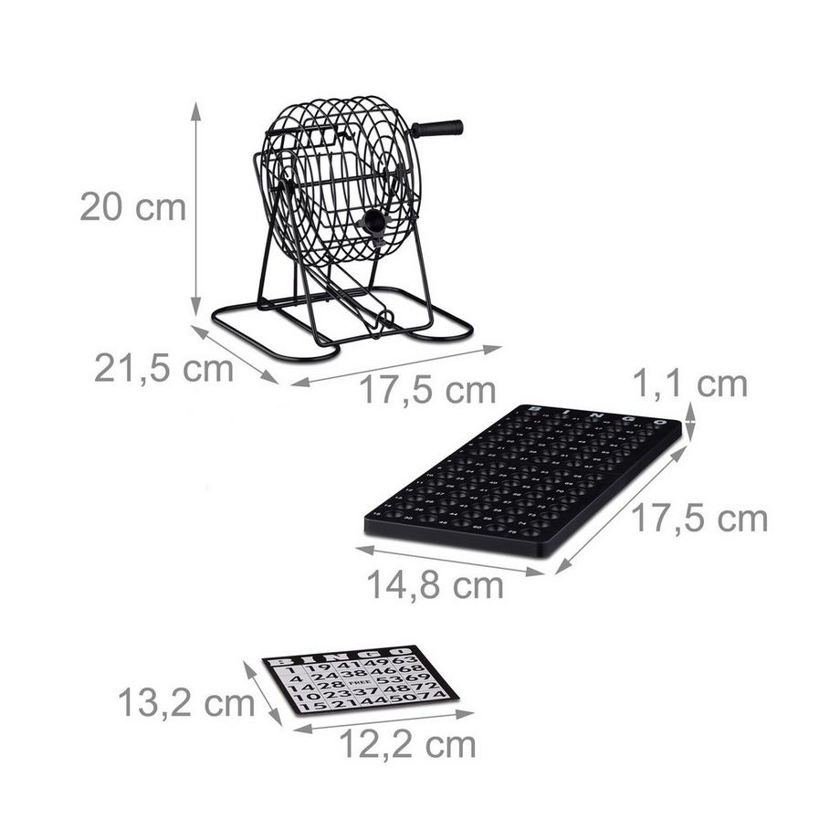 B2X  Bingo-Spiel mit Lotterietrommel 