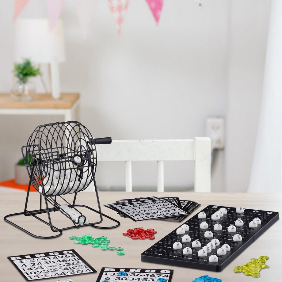 B2X  Bingo-Spiel mit Lotterietrommel 