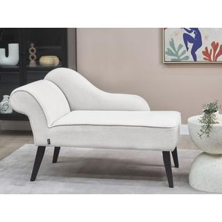 Beliani Chaise longue côté gauche en Polyester Traditionnel BIARRITZ  