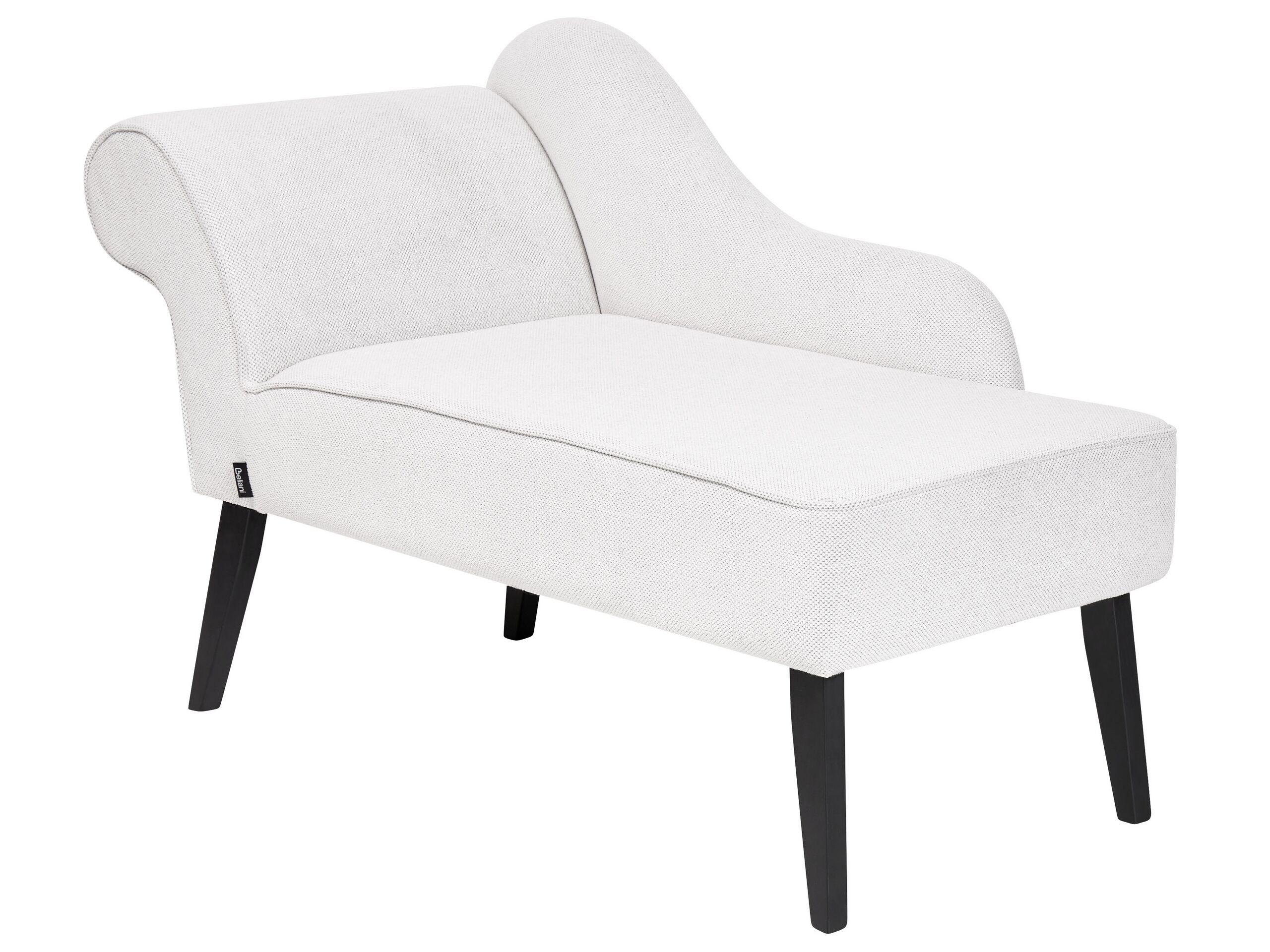 Beliani Chaise longue côté gauche en Polyester Traditionnel BIARRITZ  