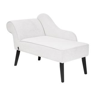 Beliani Chaise longue côté gauche en Polyester Traditionnel BIARRITZ  