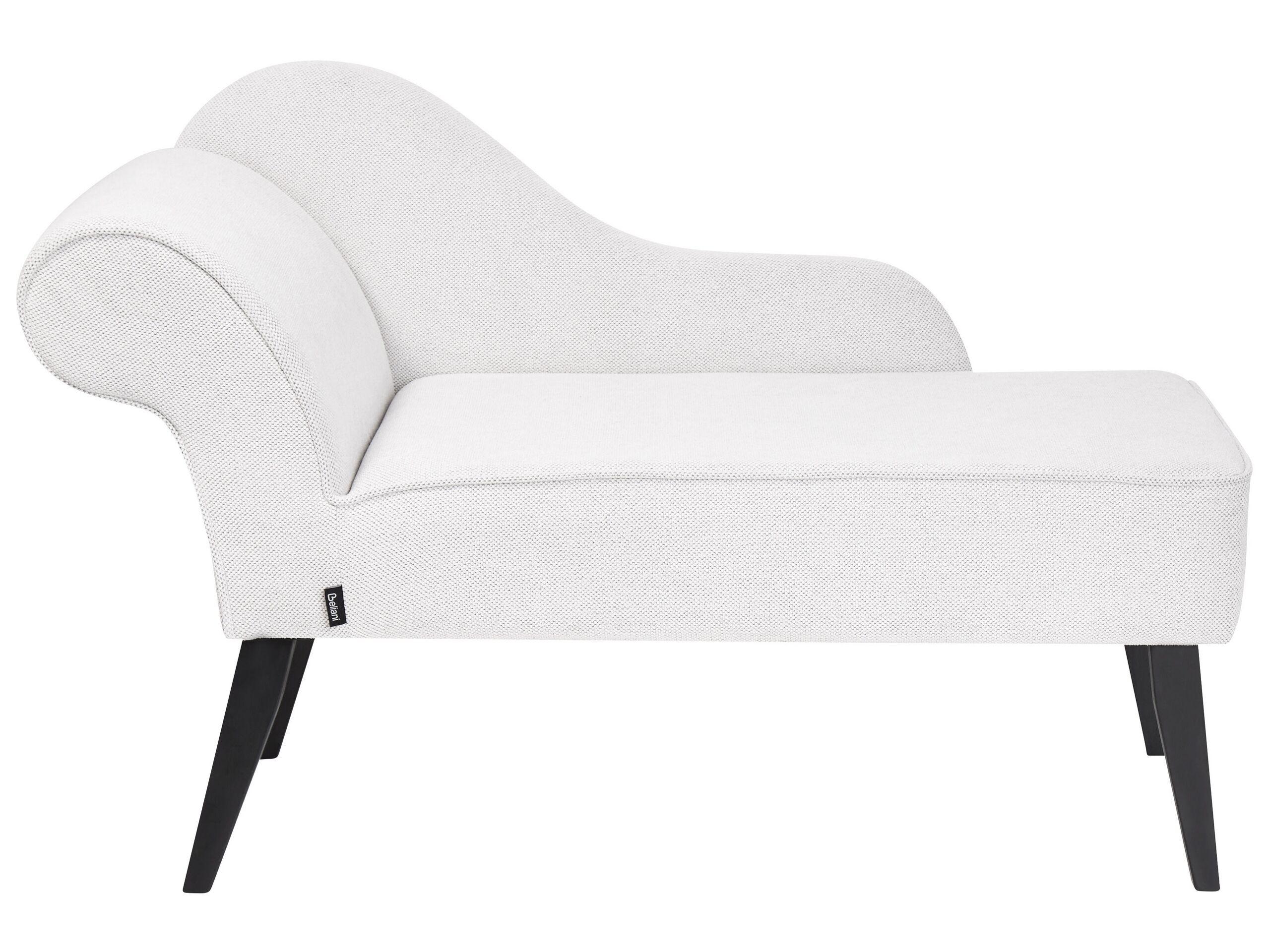 Beliani Chaise longue côté gauche en Polyester Traditionnel BIARRITZ  