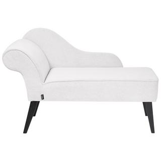 Beliani Chaise longue côté gauche en Polyester Traditionnel BIARRITZ  