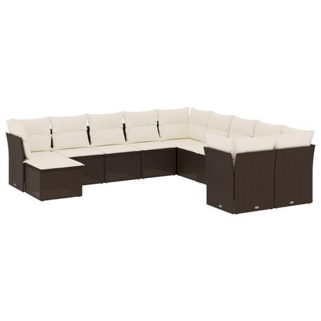 VidaXL set divano da giardino Polirattan  