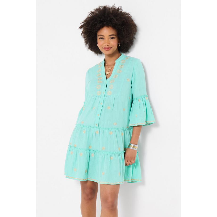 Joe Browns Besticktes Tunika-Minikleid mit Volantärmeln  