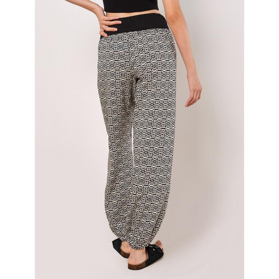APRICOT  Pantalon de jogging fuselé en coton mélangé à motifs ikat 