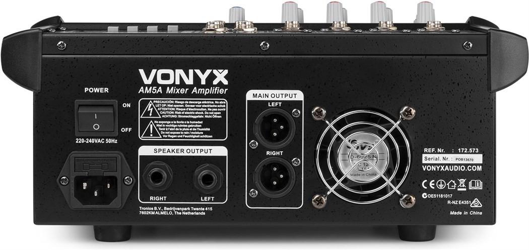 Vonyx  AM5A, 5-Kanal Power-Mischpult 