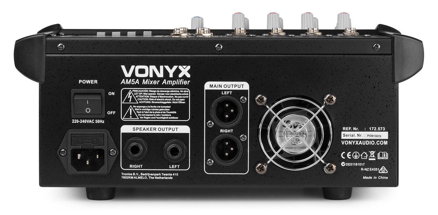 Vonyx  AM5A, 5-Kanal Power-Mischpult 