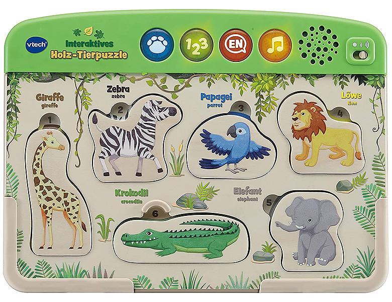 vtech  Puzzle Interaktives Holz-Tierpuzzle 