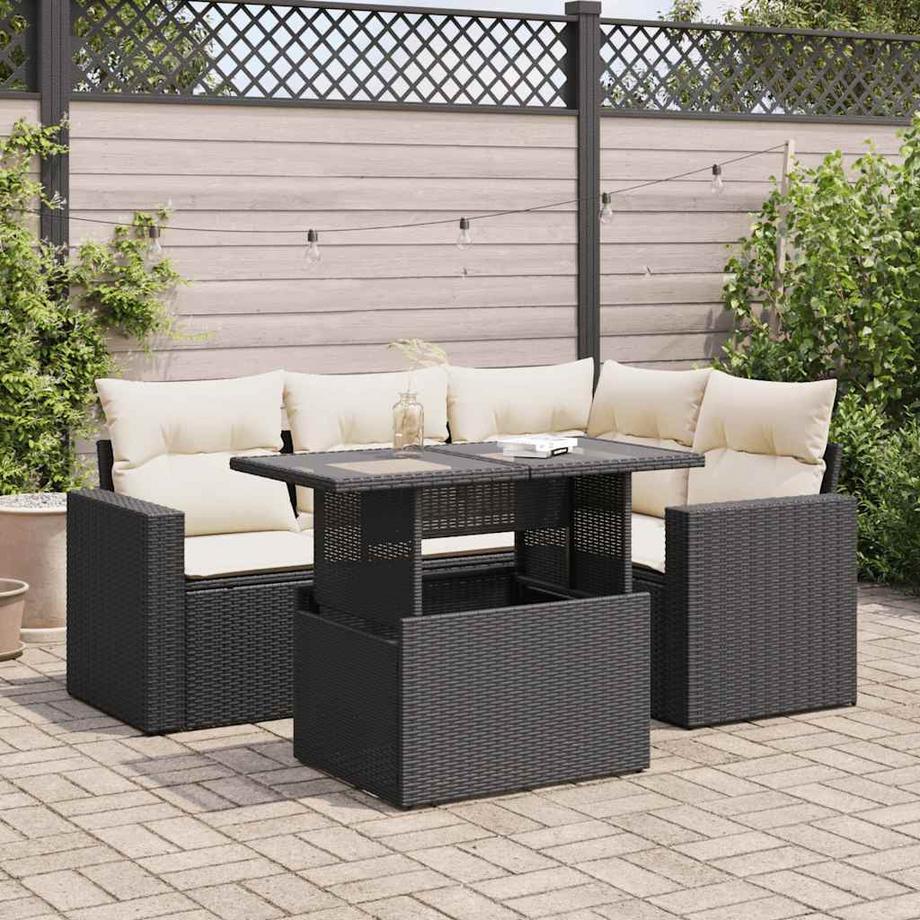 VidaXL Ensemble de canapés de jardin rotin synthétique  