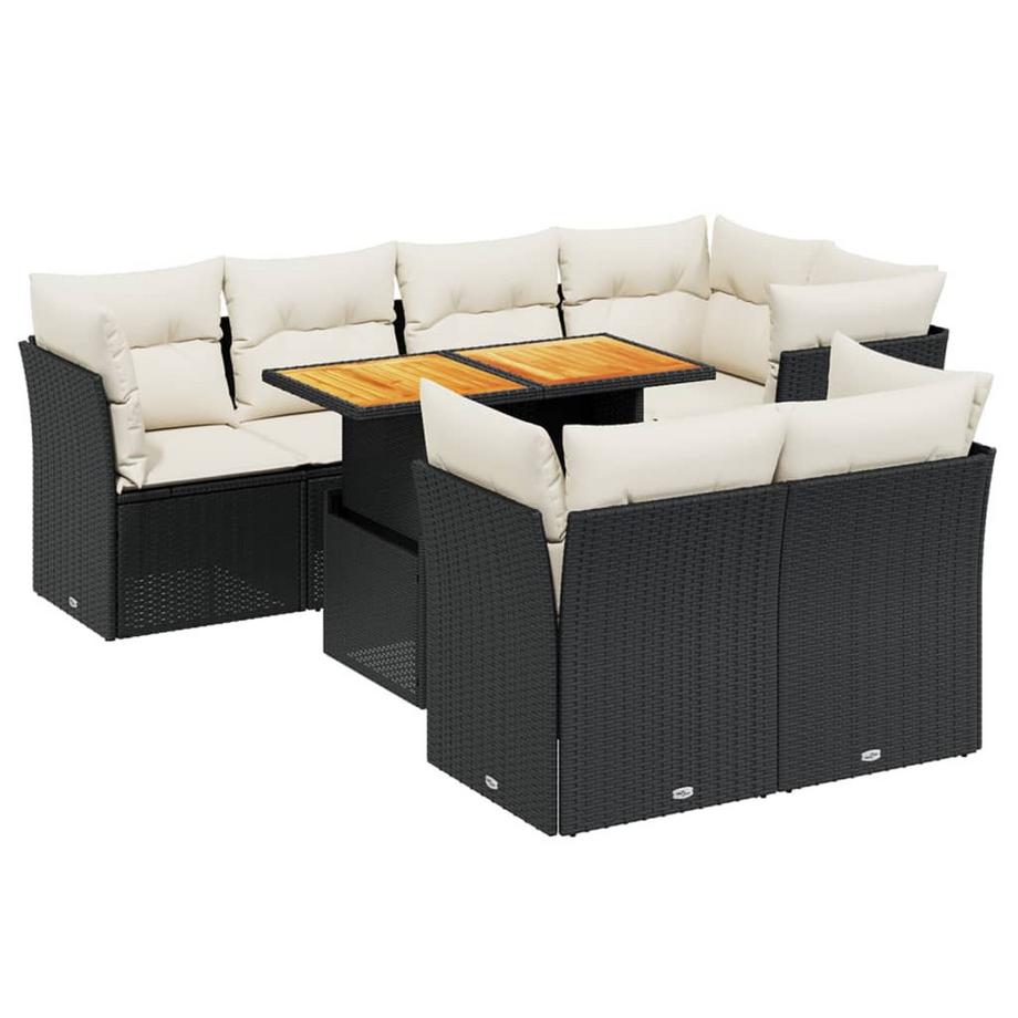Ensemble de canapés de jardin rotin synthétique