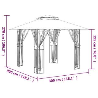 VidaXL Pavillon stahl  