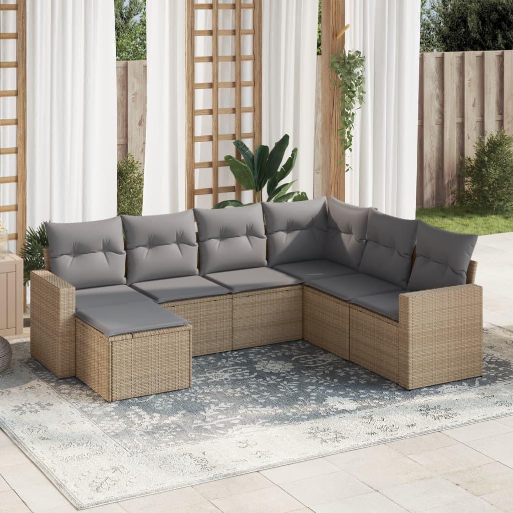 VidaXL set divano da giardino Polirattan  