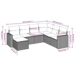 VidaXL Garten sofagarnitur poly-rattan  