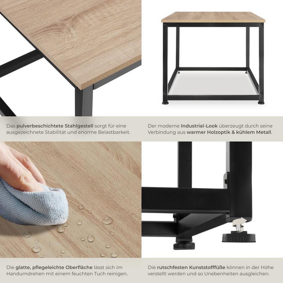 Tectake Table basse salon LYNCH style industriel  