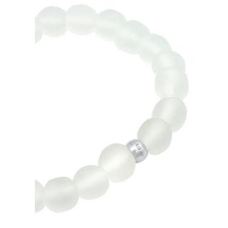 Elli  Armband Glas Bead Matt Weiß 925 Silber 