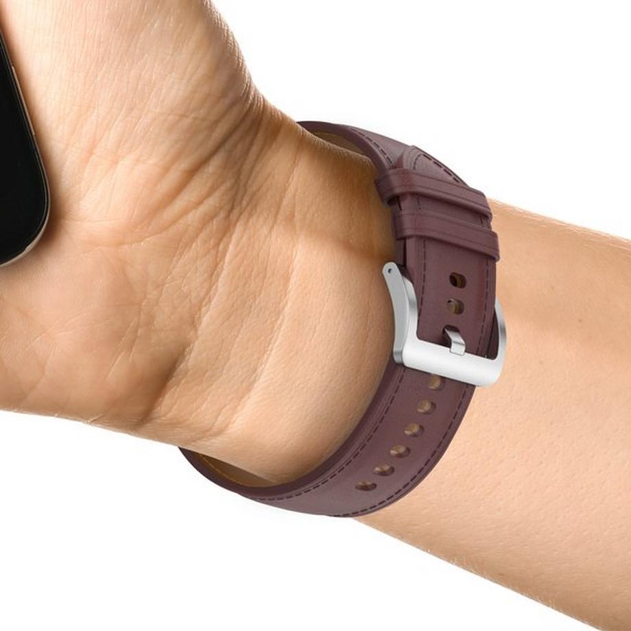 Avizar  Lederarmband Galaxy Watch 3 41mm Braun 