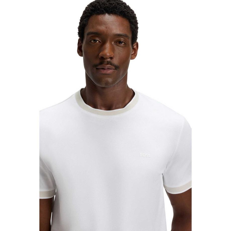 BOSS T-Shirt Slim Fit con Dettaglio a Contrasto  