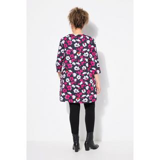 Ulla Popken  Longshirt, Keyhole, A-Linie, Rundhals, 3/4-Arm 