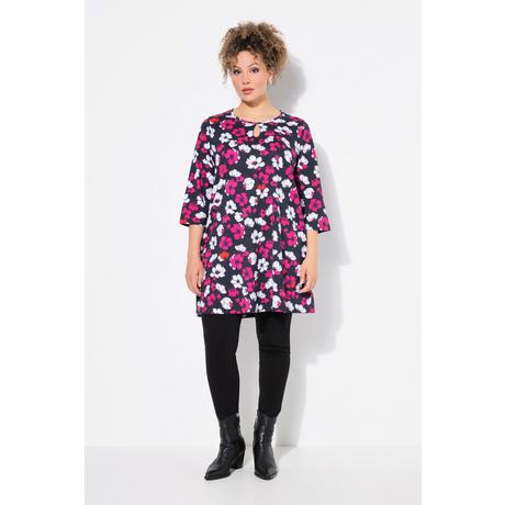 Ulla Popken  Longshirt, Keyhole, A-Linie, Rundhals, 3/4-Arm 