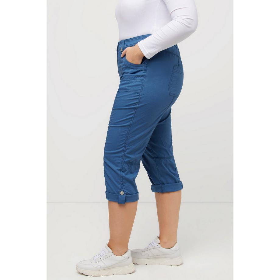 Ulla Popken Pantaloni cargo 7/8 con linguetta arrotolabile Vita comoda  