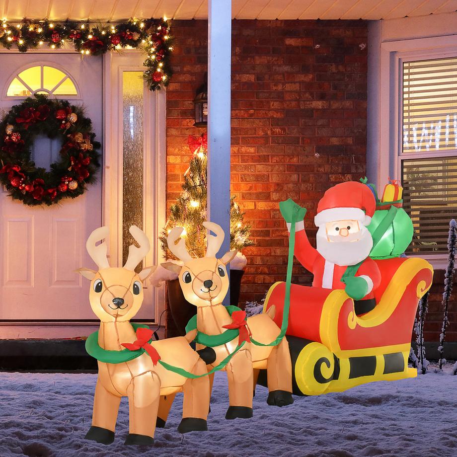 HOMCOM Aufblasbare Weihnachtsdekoration  