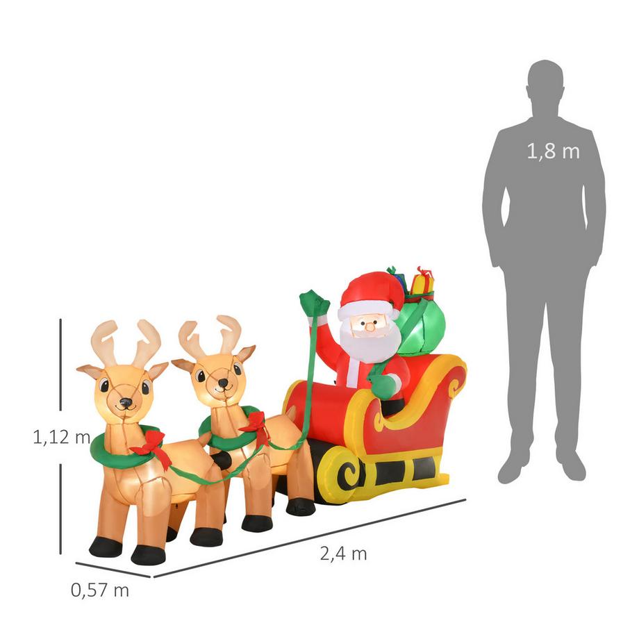 HOMCOM Aufblasbare Weihnachtsdekoration  
