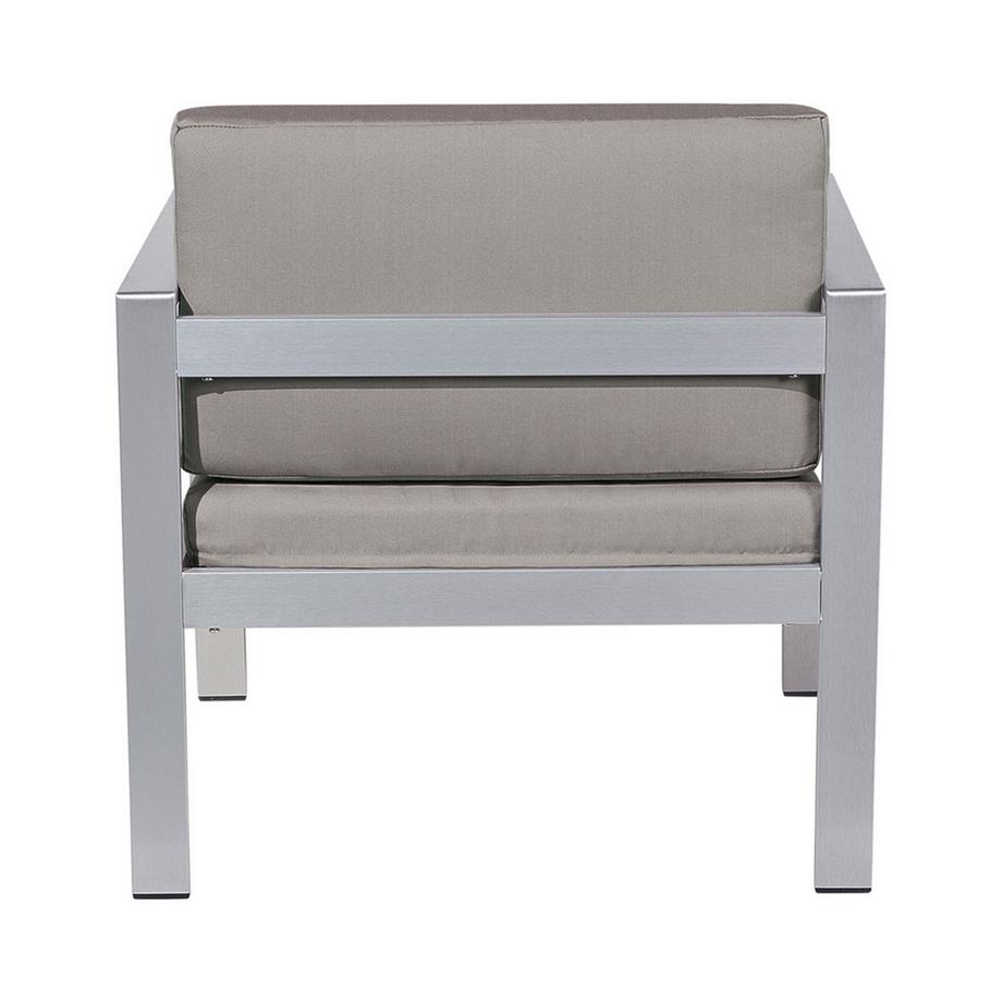 Beliani Fauteuil de jardin en Aluminium Industriel SALERNO  