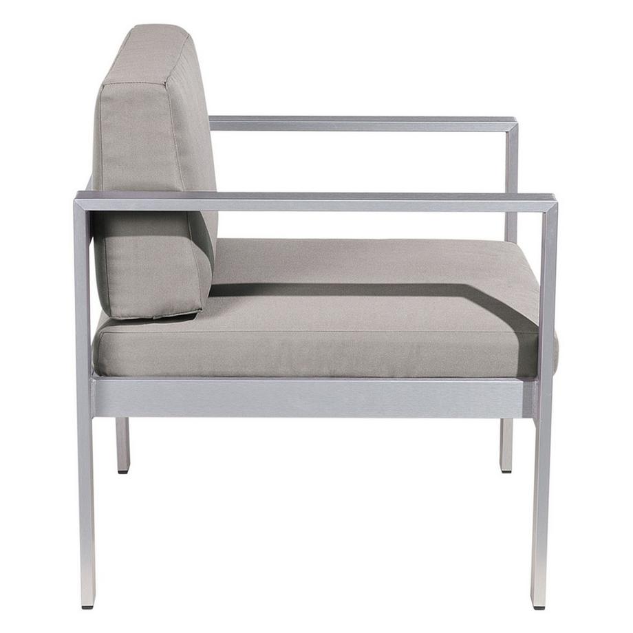 Beliani Fauteuil de jardin en Aluminium Industriel SALERNO  