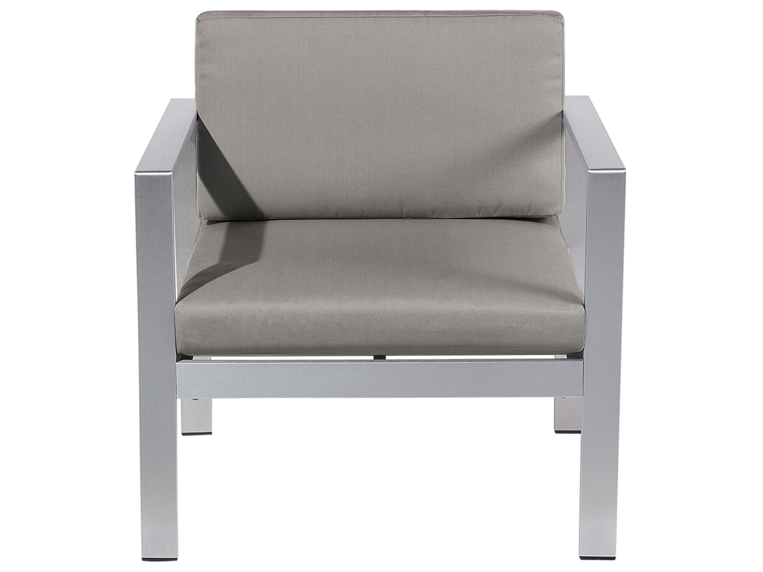 Beliani Fauteuil de jardin en Aluminium Industriel SALERNO  