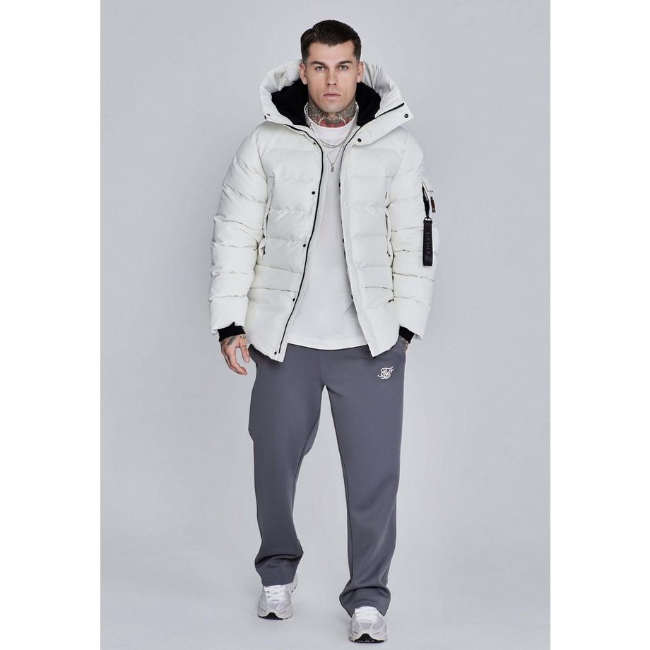 Sik Silk Winterjacke Parka mit Kunstfellkapuze  
