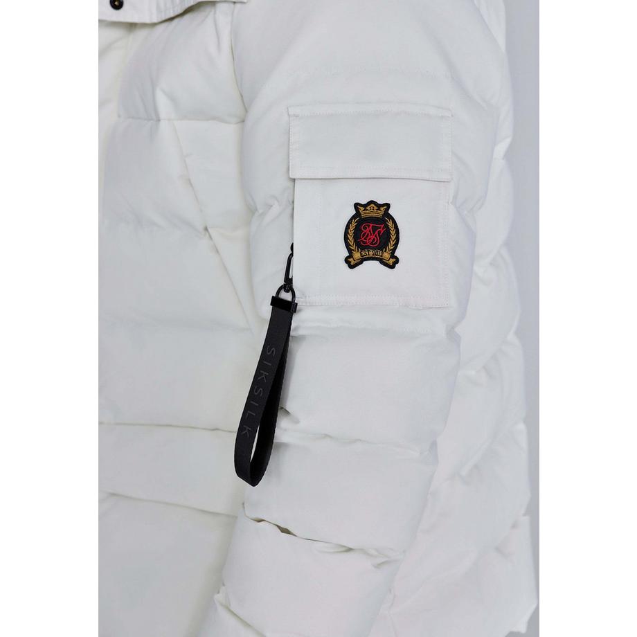 Sik Silk Winterjacke Parka mit Kunstfellkapuze  