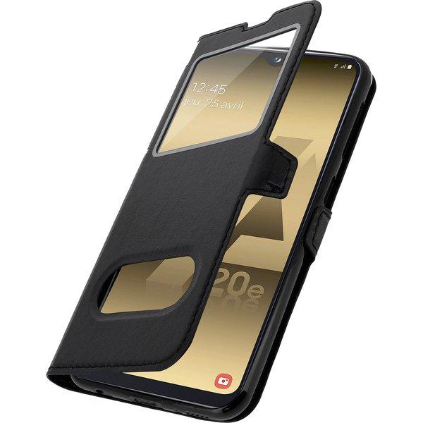 Avizar  Doppelfenster Cover Galaxy A20e Schwarz 