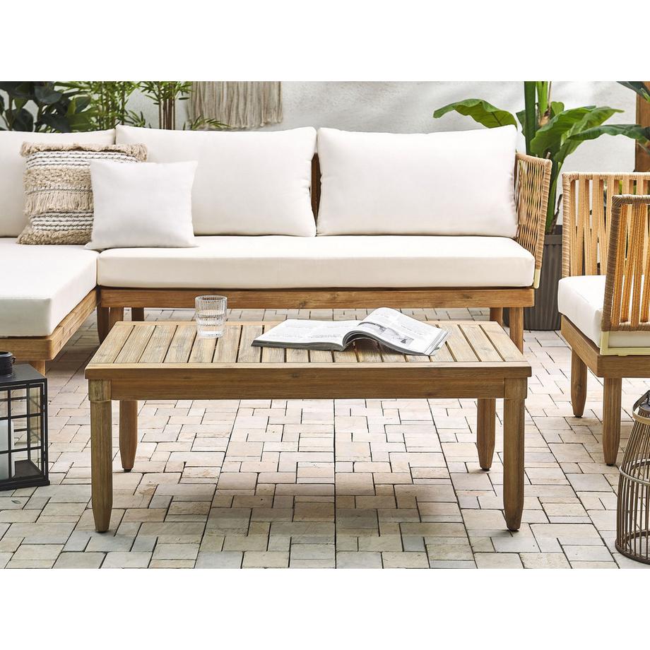 Beliani Canapé d'angle en Acacia Boho CREMONA  