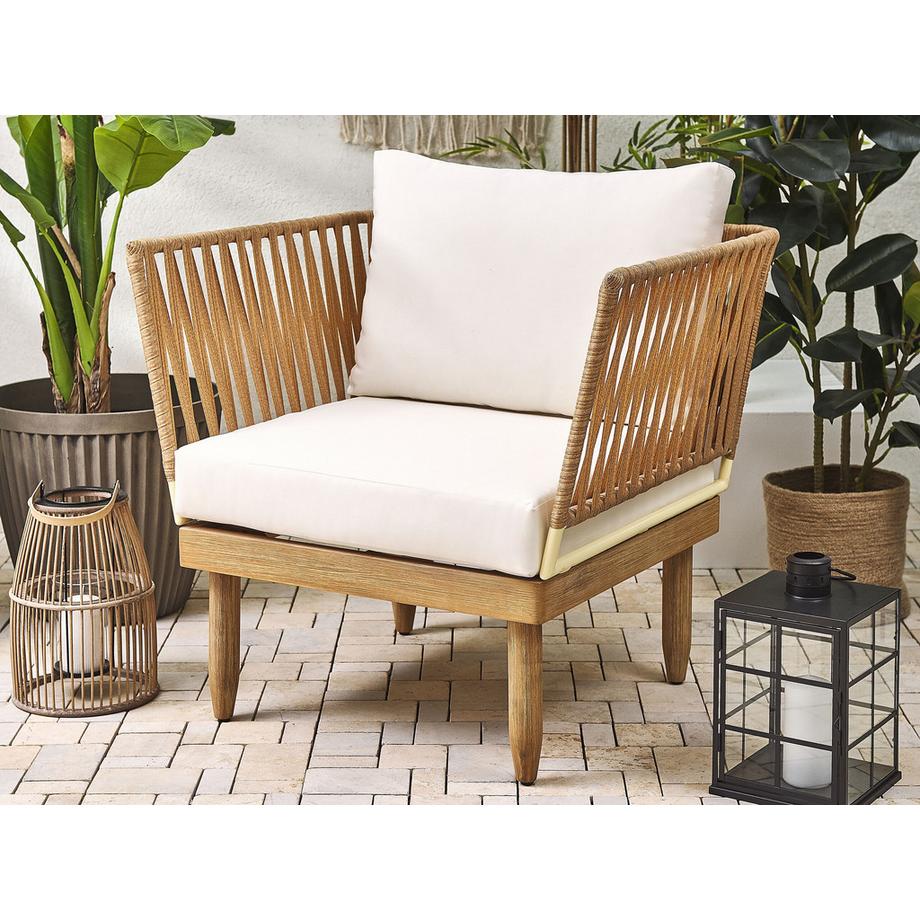 Beliani Canapé d'angle en Acacia Boho CREMONA  